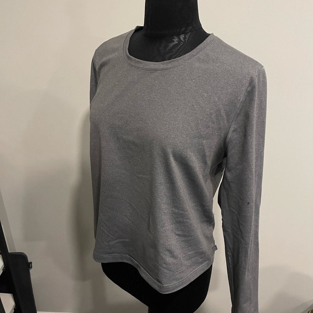 Lululemon Athletica Back Up Heathered Slate Long Sleeve Top - Picture 2 of 4